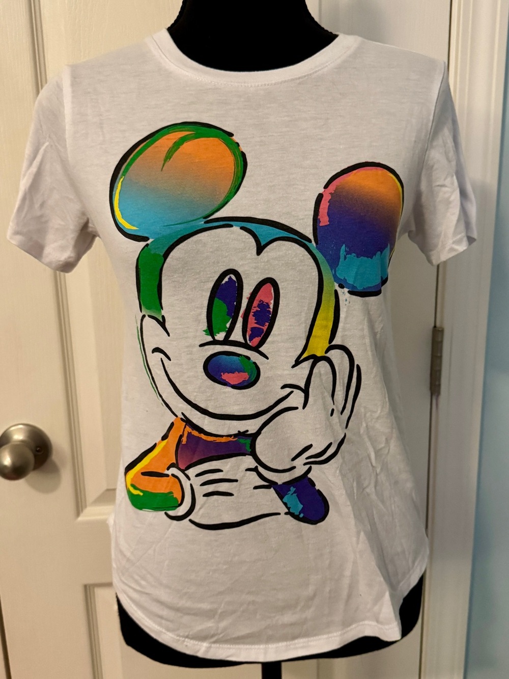 Disney Kids T-Shirt with Colorful Mickey Graphic Size Small